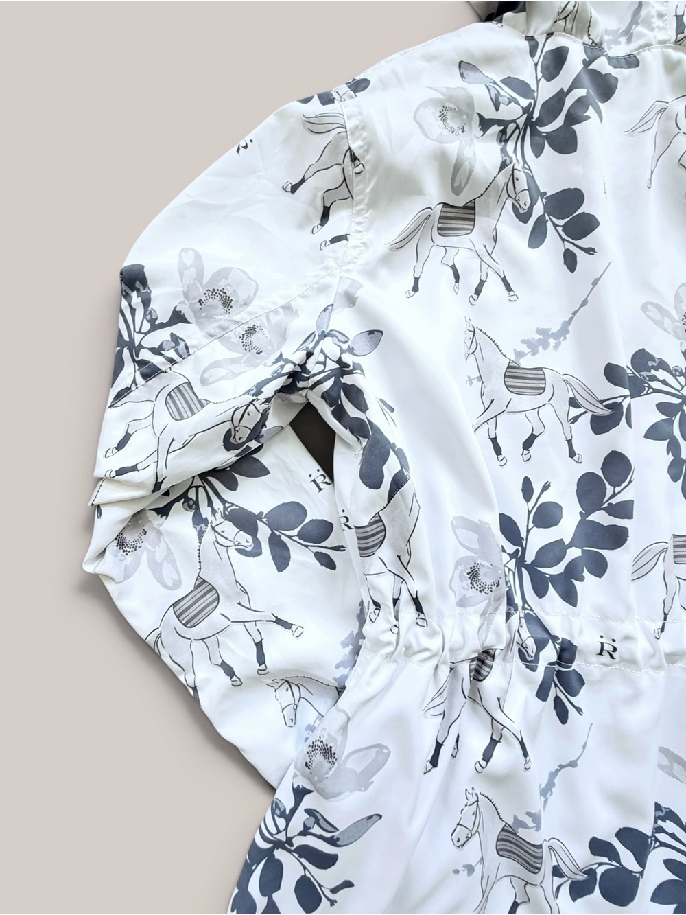 Ronner Horse Equestrian Print Women's White Jacket - Picture 16 of 16